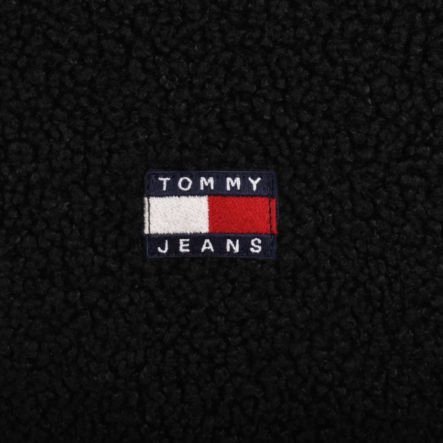 Image number 3 for Tommy Jeans Badge Teddy Jacket Black