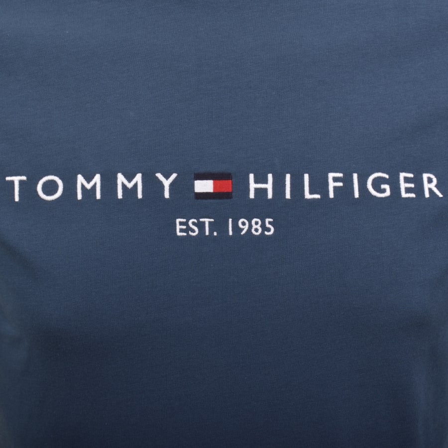 Image number 3 for Tommy Hilfiger Logo Slim Fit T Shirt Blue