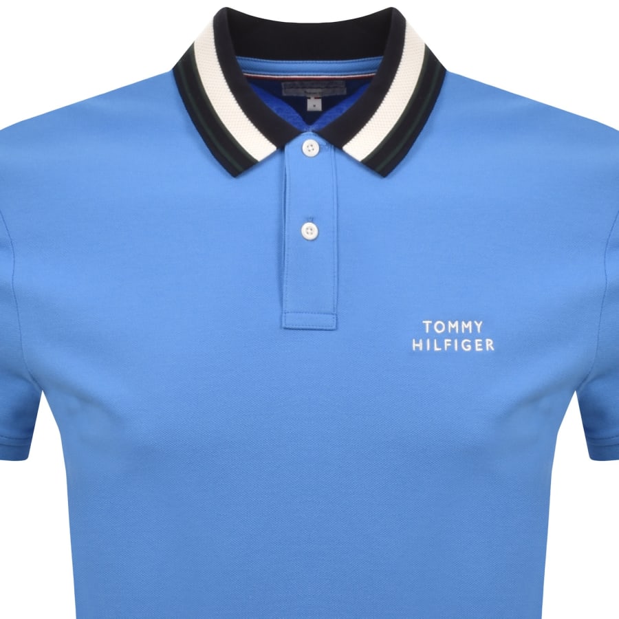 Image number 2 for Tommy Hilfiger Logo Polo T Shirt Blue