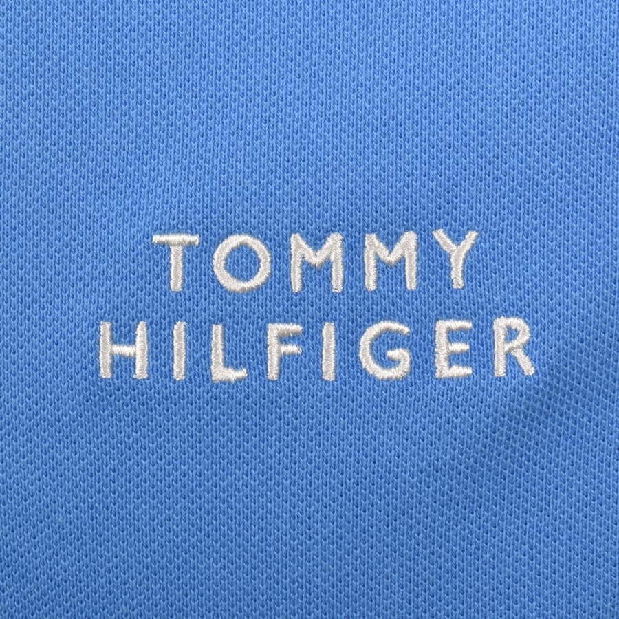Image number 3 for Tommy Hilfiger Logo Polo T Shirt Blue