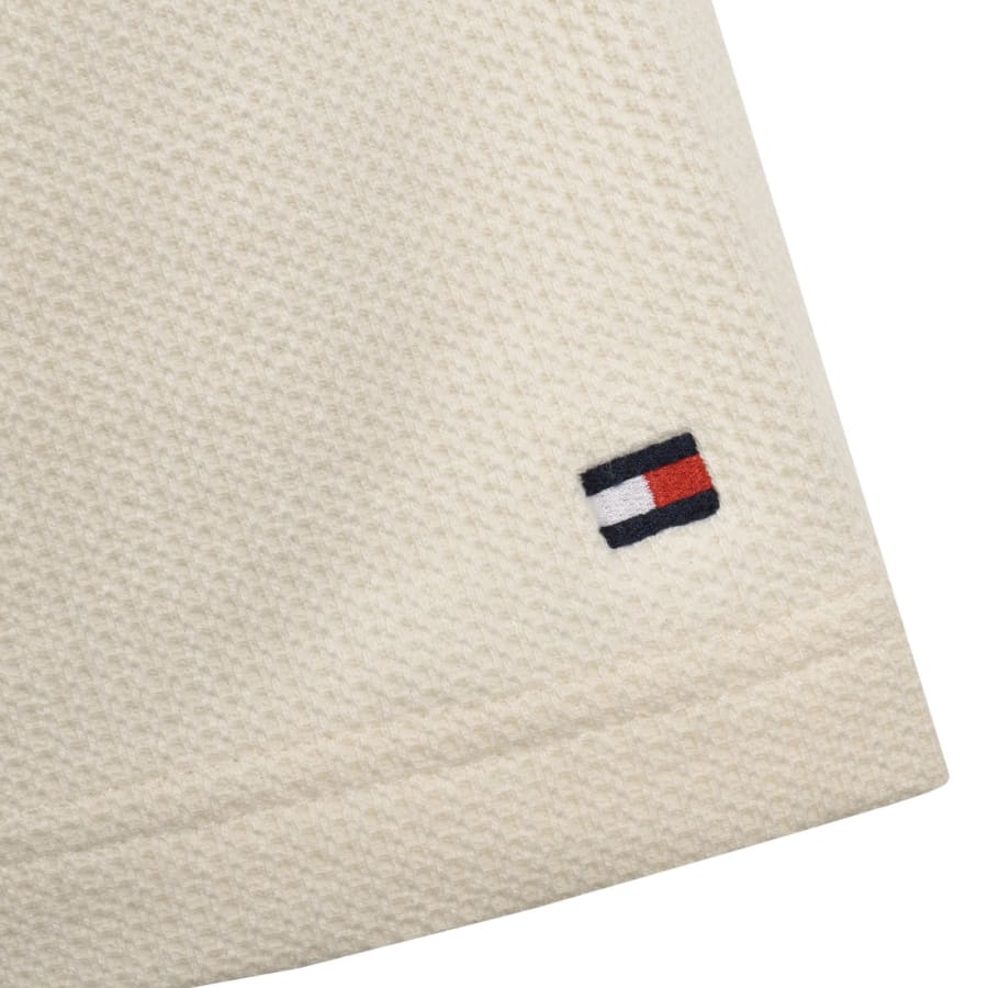 Image number 4 for Tommy Hilfiger Waffle Polo T Shirt Cream