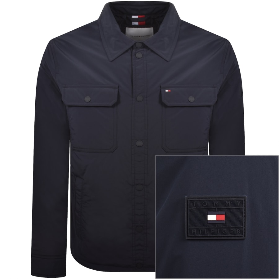 Image number 1 for Tommy Hilfiger Packable Overshirt Navy