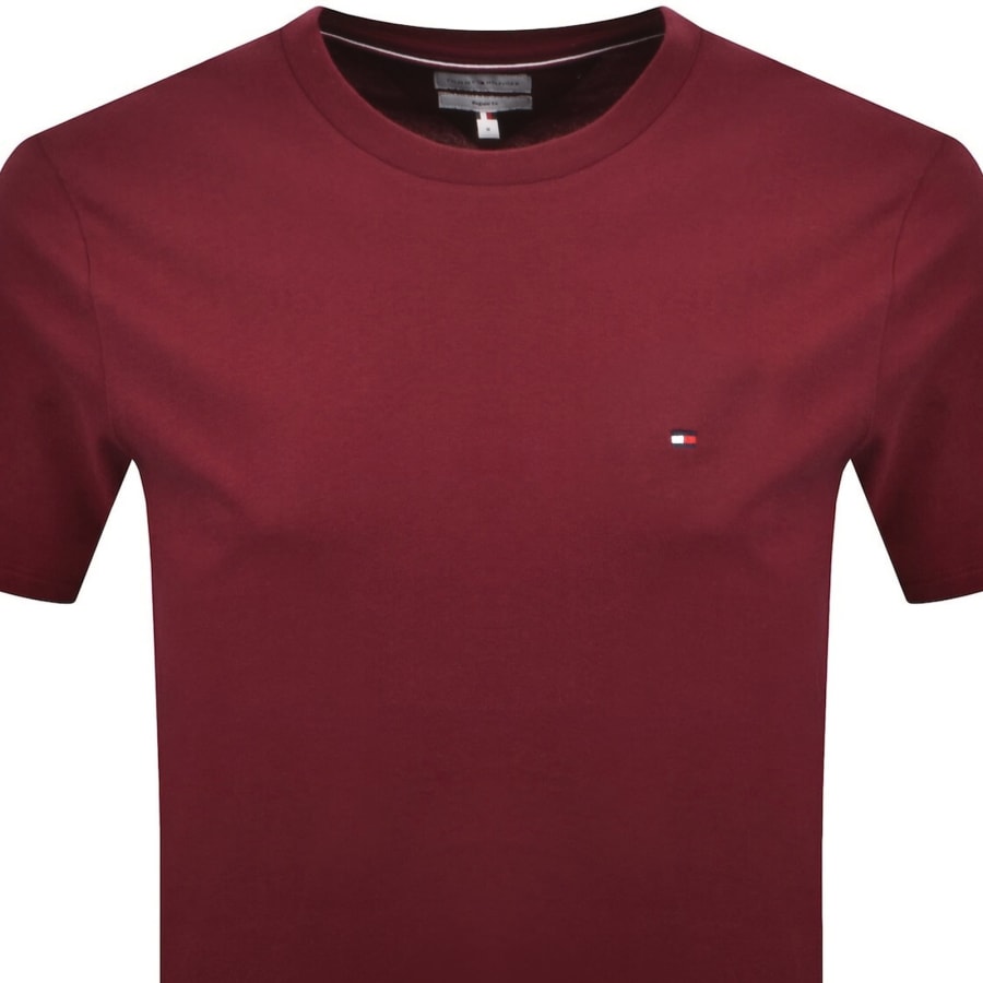 Image number 2 for Tommy Hilfiger Essential Solid T Shirt Burgundy