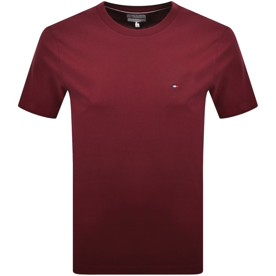 Image number 1 for Tommy Hilfiger Essential Solid T Shirt Burgundy