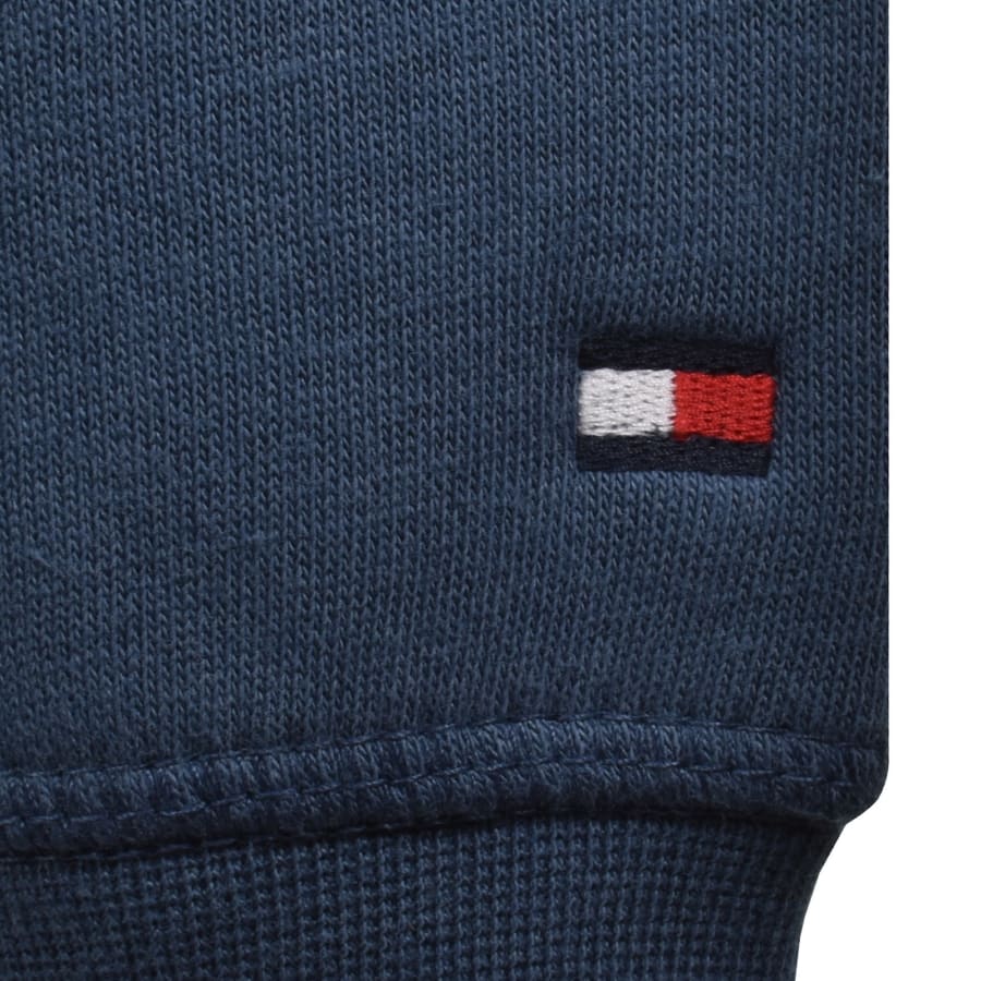 Image number 4 for Tommy Hilfiger Logo Hoodie Aegean Sea Blue