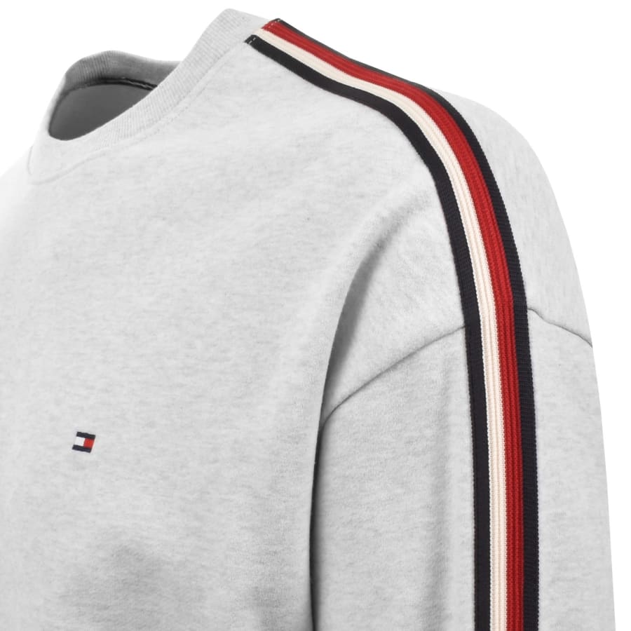 Image number 5 for Tommy Hilfiger Logo Sweatshirt Grey