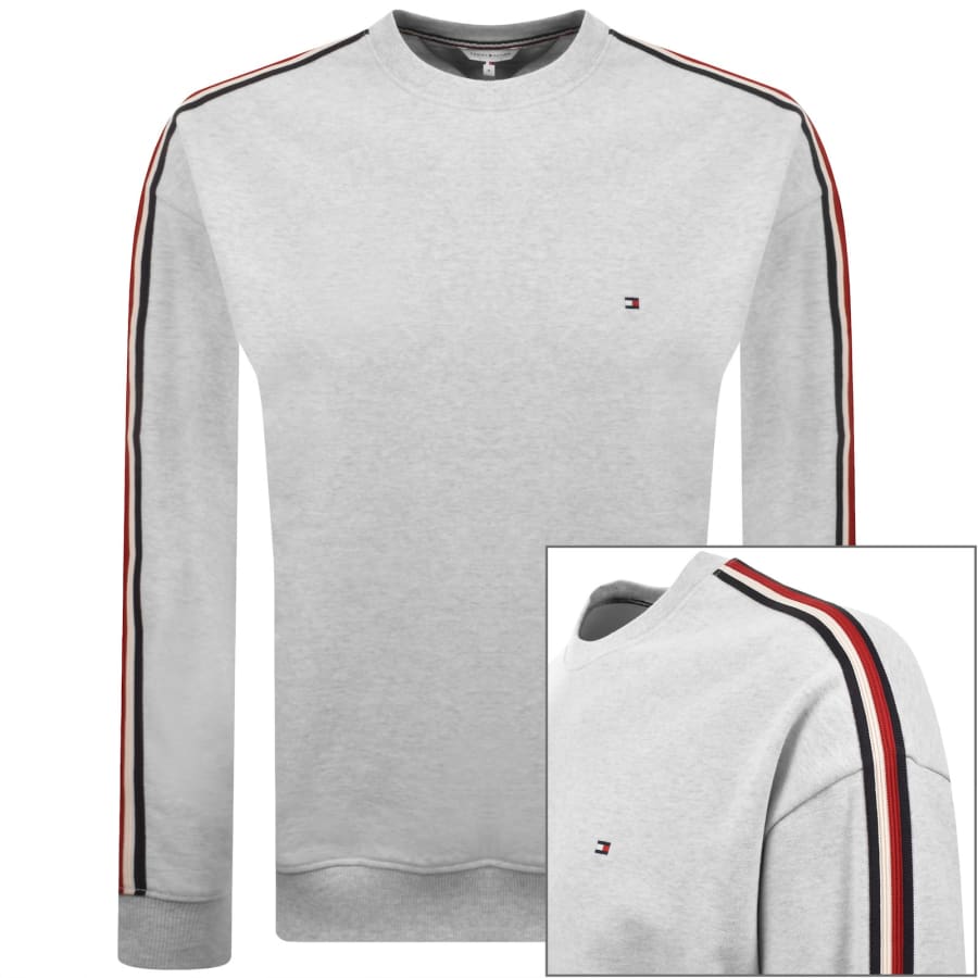 Image number 1 for Tommy Hilfiger Logo Sweatshirt Grey