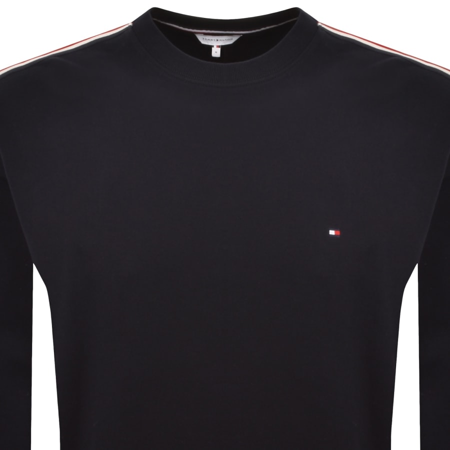 Image number 3 for Tommy Hilfiger Logo Sweatshirt Navy