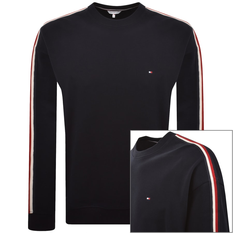 Image number 1 for Tommy Hilfiger Logo Sweatshirt Navy