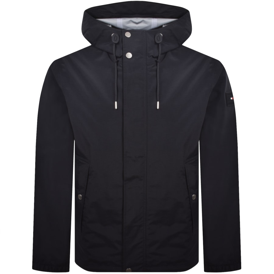 Image number 2 for Tommy Hilfiger Hooded Jacket Navy