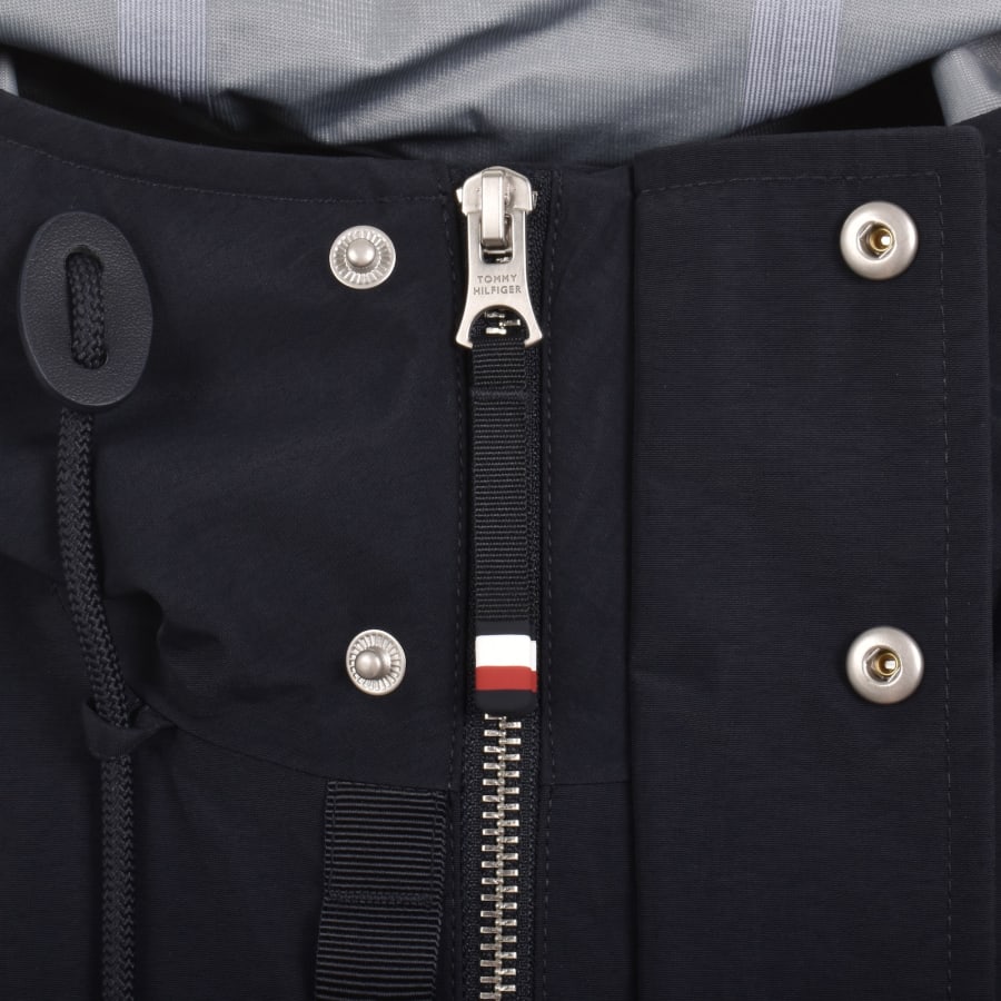 Image number 4 for Tommy Hilfiger Hooded Jacket Navy