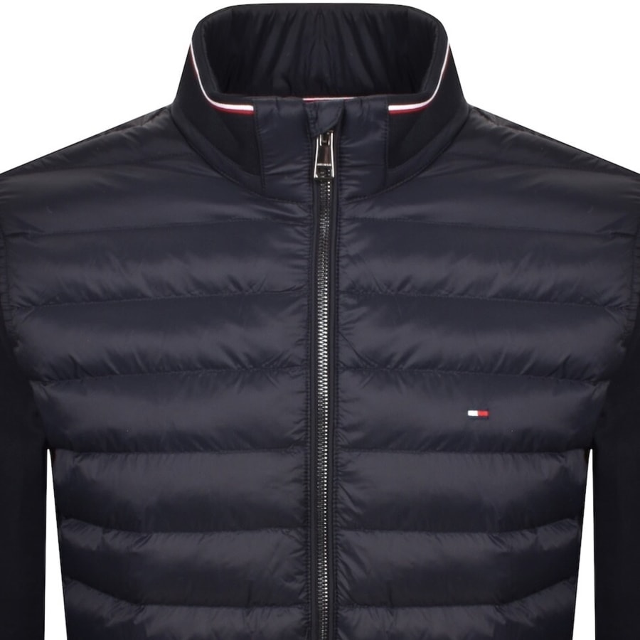 Image number 2 for Tommy Hilfiger Mix Media Jacket Navy