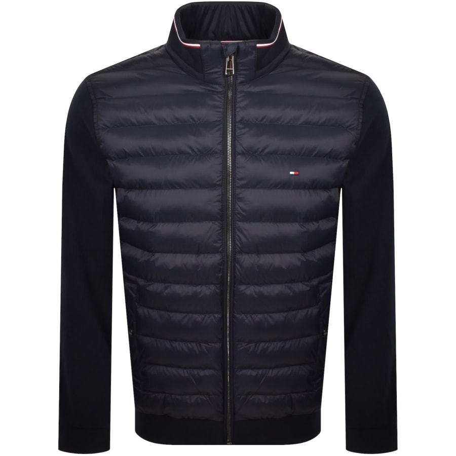 Image number 1 for Tommy Hilfiger Mix Media Jacket Navy