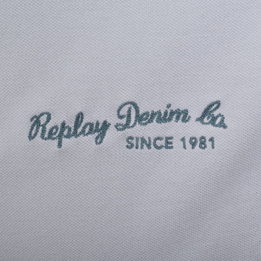 Image number 3 for Replay Short Sleeved Logo Polo T Shirt Blue