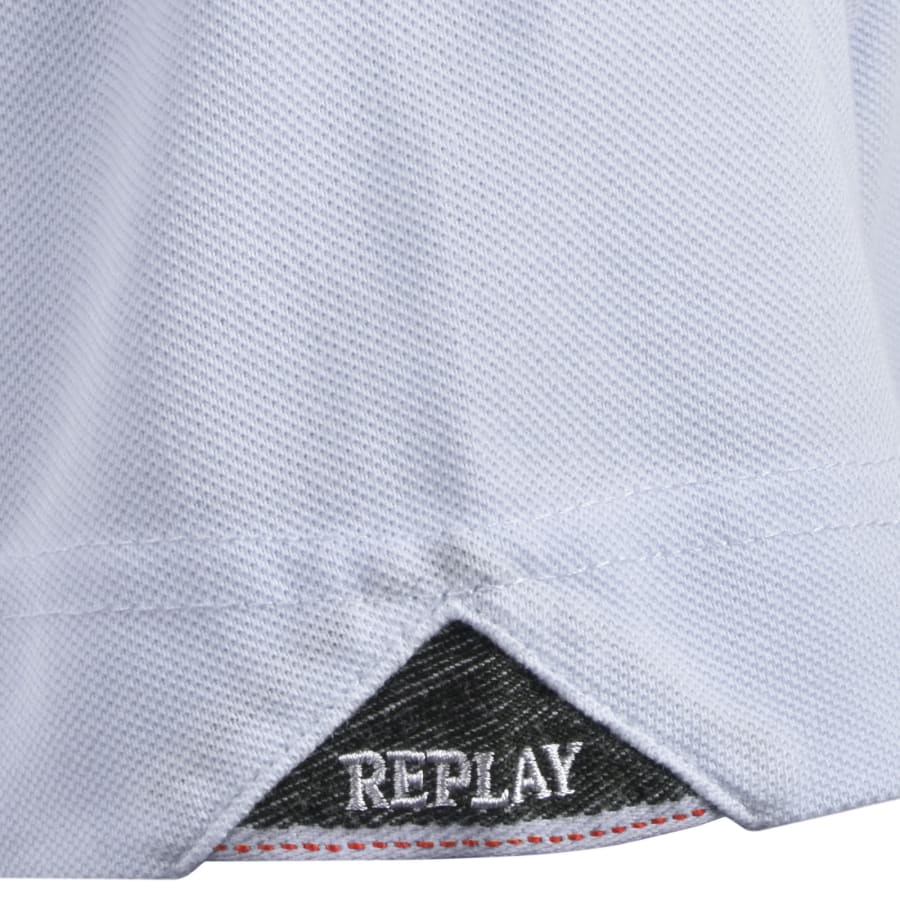 Image number 4 for Replay Short Sleeved Logo Polo T Shirt Blue