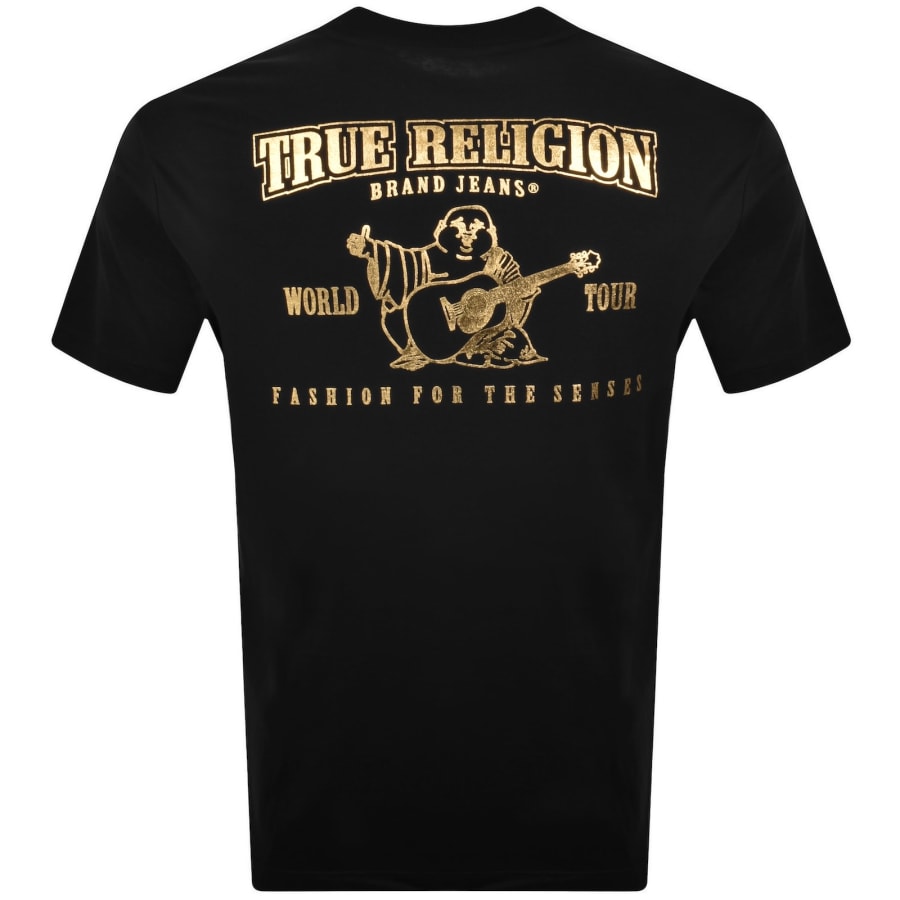 Image number 5 for True Religion Metallic Buddha T Shirt Black