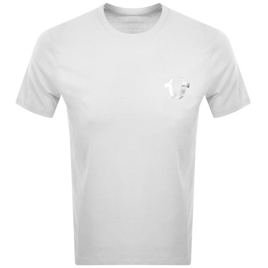 Image number 2 for True Religion Metallic Buddha T Shirt White