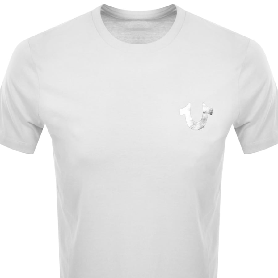 Image number 3 for True Religion Metallic Buddha T Shirt White