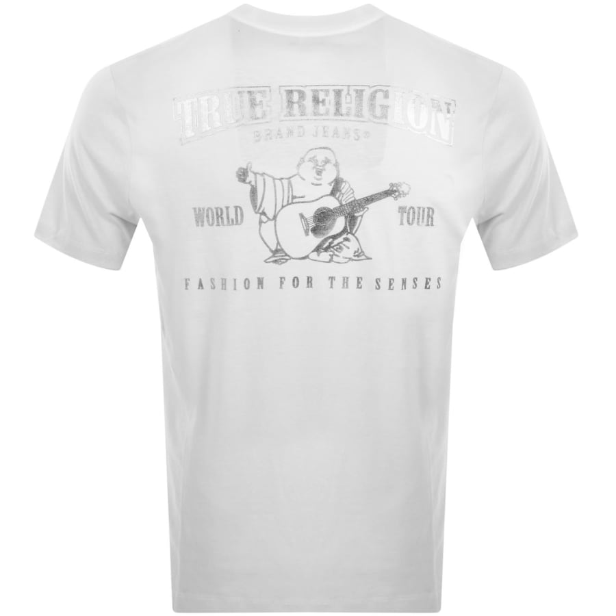 Image number 4 for True Religion Metallic Buddha T Shirt White