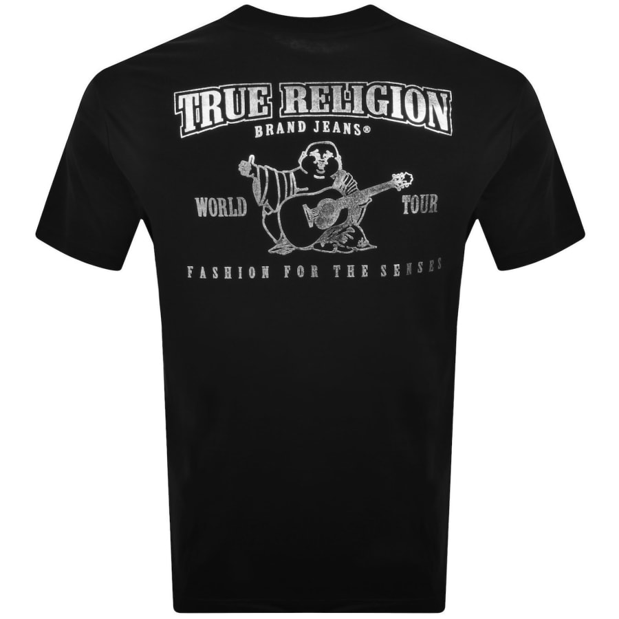 Image number 5 for True Religion Metallic Buddha T Shirt Black