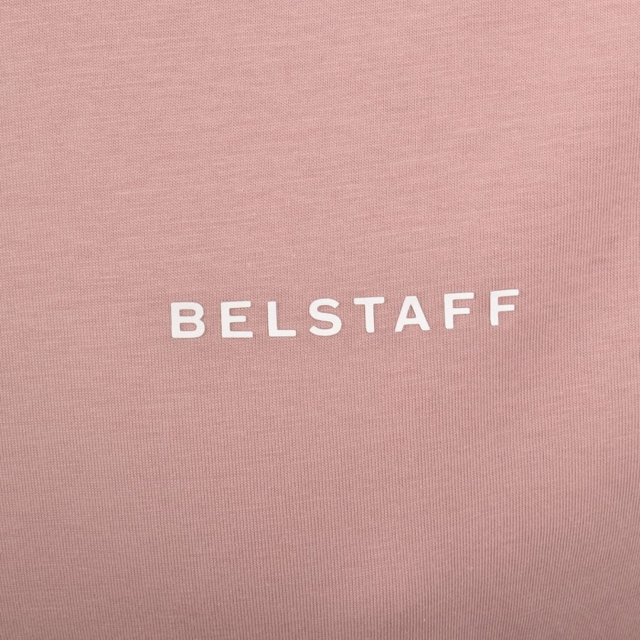 Image number 4 for Belstaff Relaxed Fit Border T Shirt Dusk Pink
