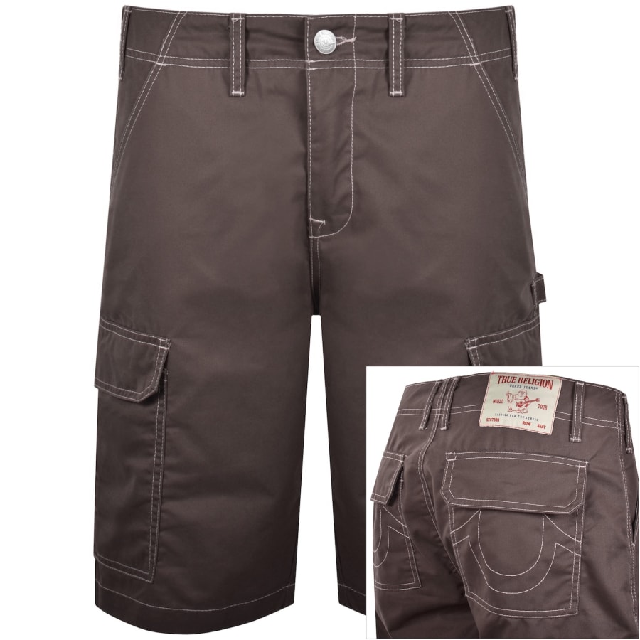 Image number 1 for True Religion Utility Cargo Shorts Jet Brown