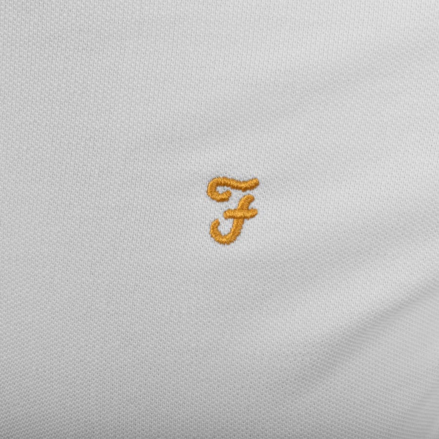 Image number 3 for Farah Blanes Long Sleeve Polo T Shirt White