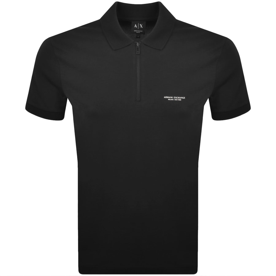 Image number 1 for Armani Exchange Polo T Shirt Black