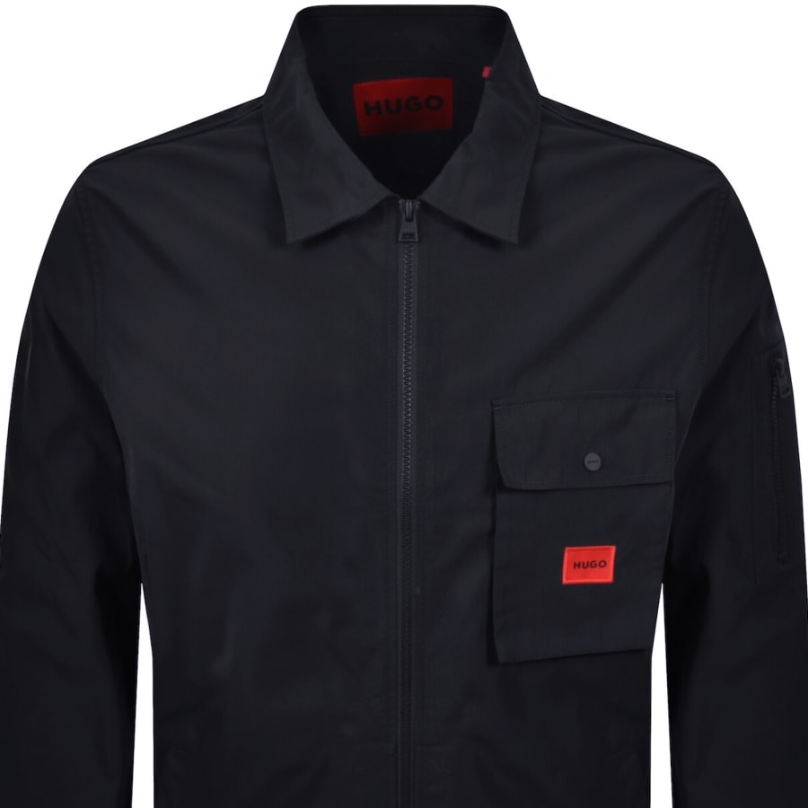 Image number 2 for HUGO Emmond Overshirt Jacket Navy