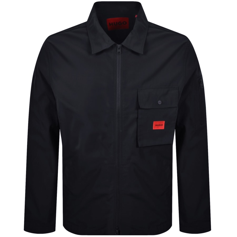 Image number 1 for HUGO Emmond Overshirt Jacket Navy