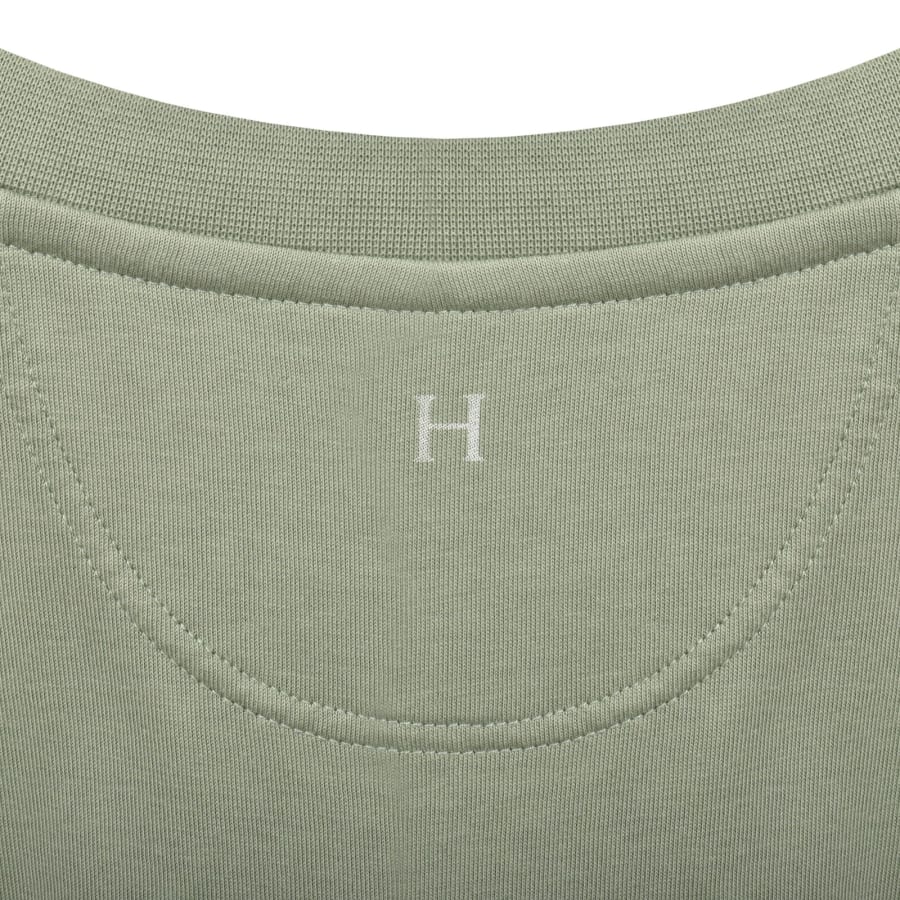 Image number 4 for Hackett Small Logo T Shirt Sage Green