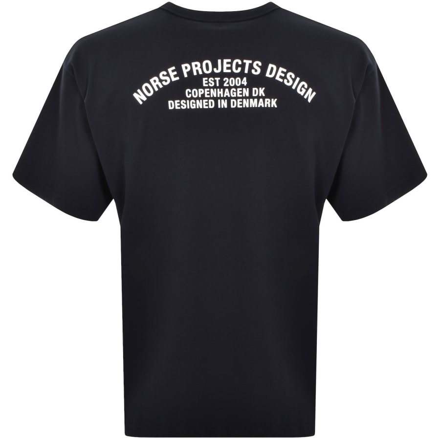 Image number 4 for Norse Projects Snekkersten Arch T Shirt Navy