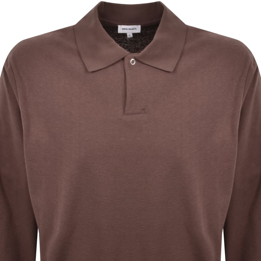 Image number 2 for Norse Projects Sylane Jersey Polo Brown