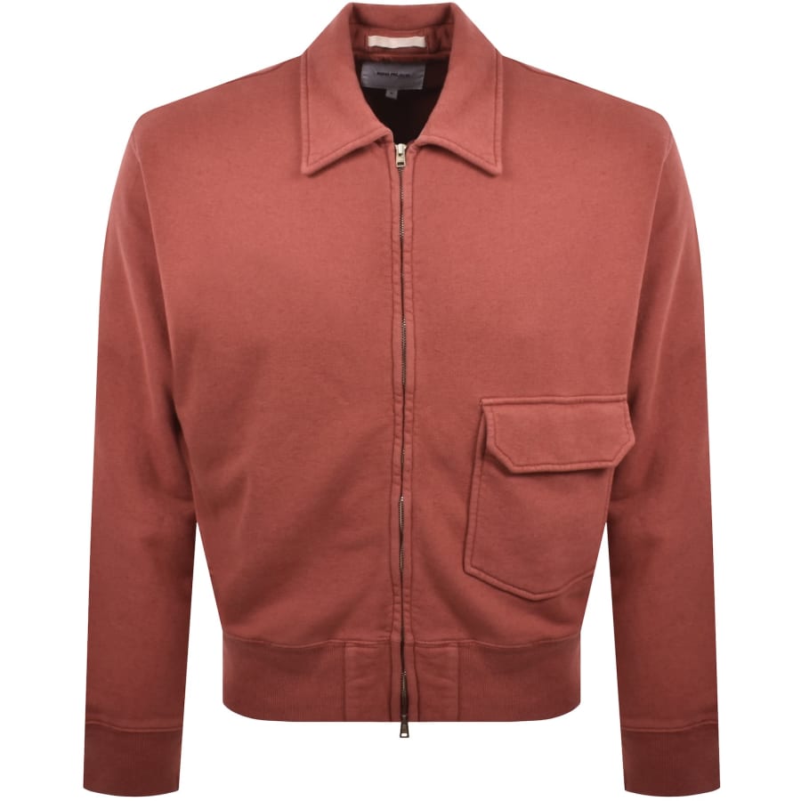 Image number 1 for Norse Projects Loopback Full Zip Sweatshirt Red