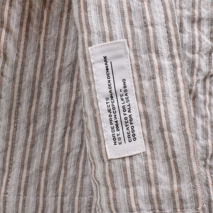 Image number 4 for Norse Projects Mols Hunting Stripe Shirt White