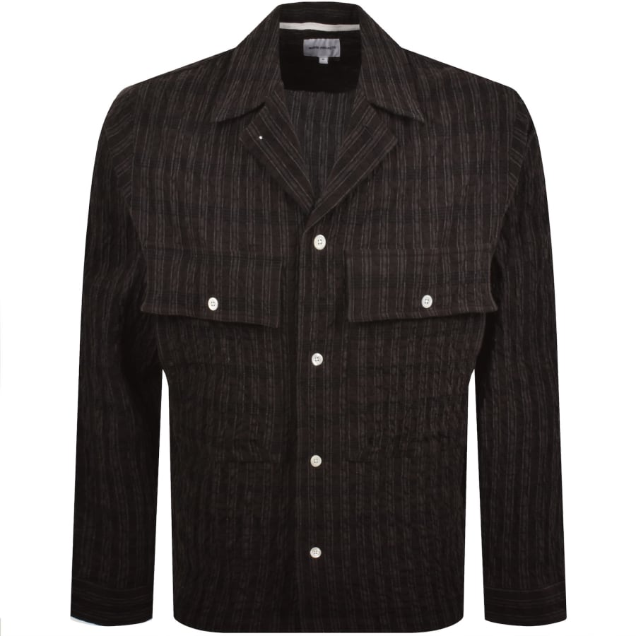 Image number 1 for Norse Projects Mols Hunting Check Shirt Brown