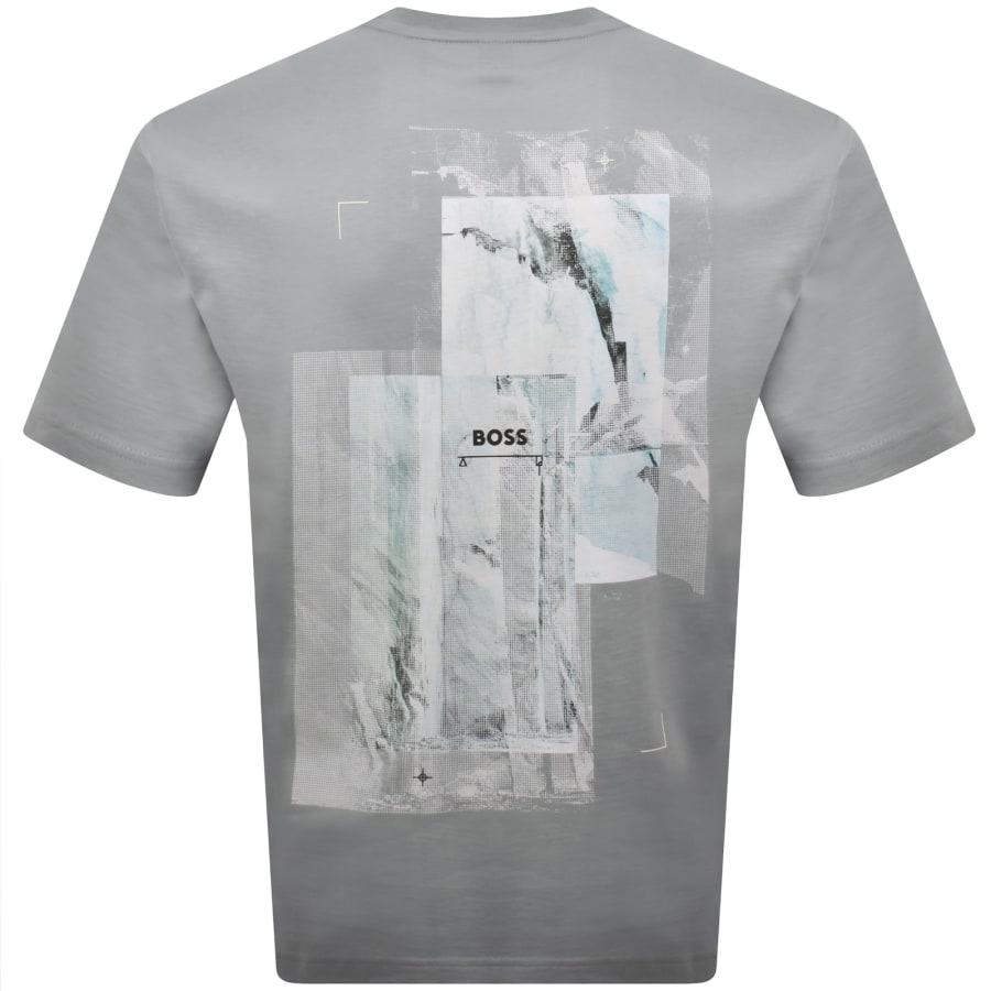Image number 5 for BOSS Te Frame T Shirt Open Grey