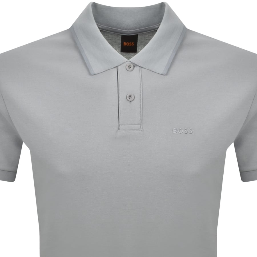 Image number 2 for BOSS Phoenix Polo T Shirt Open Grey