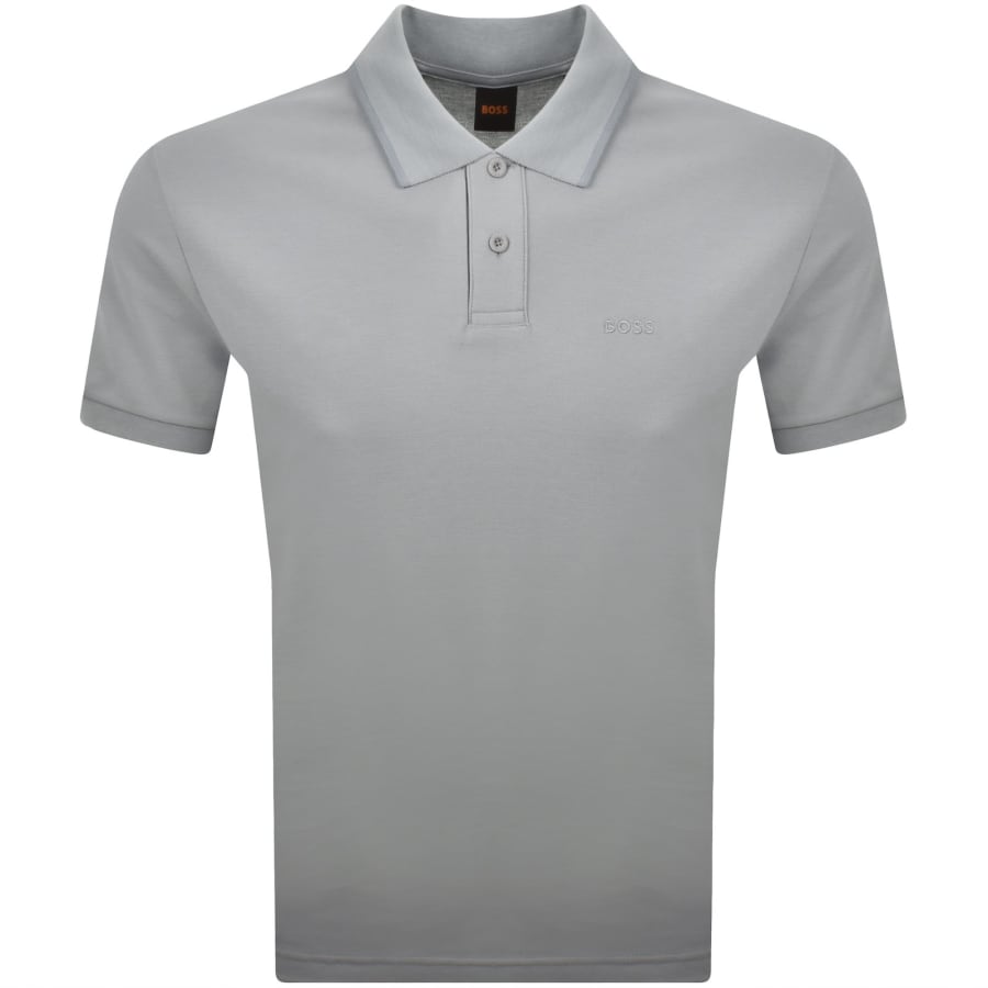 Image number 1 for BOSS Phoenix Polo T Shirt Open Grey