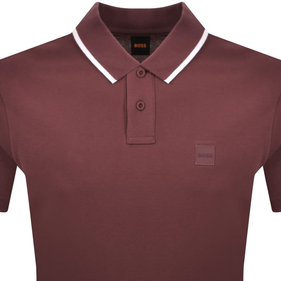 Image number 2 for BOSS Passerford Polo T Shirt Medium Red