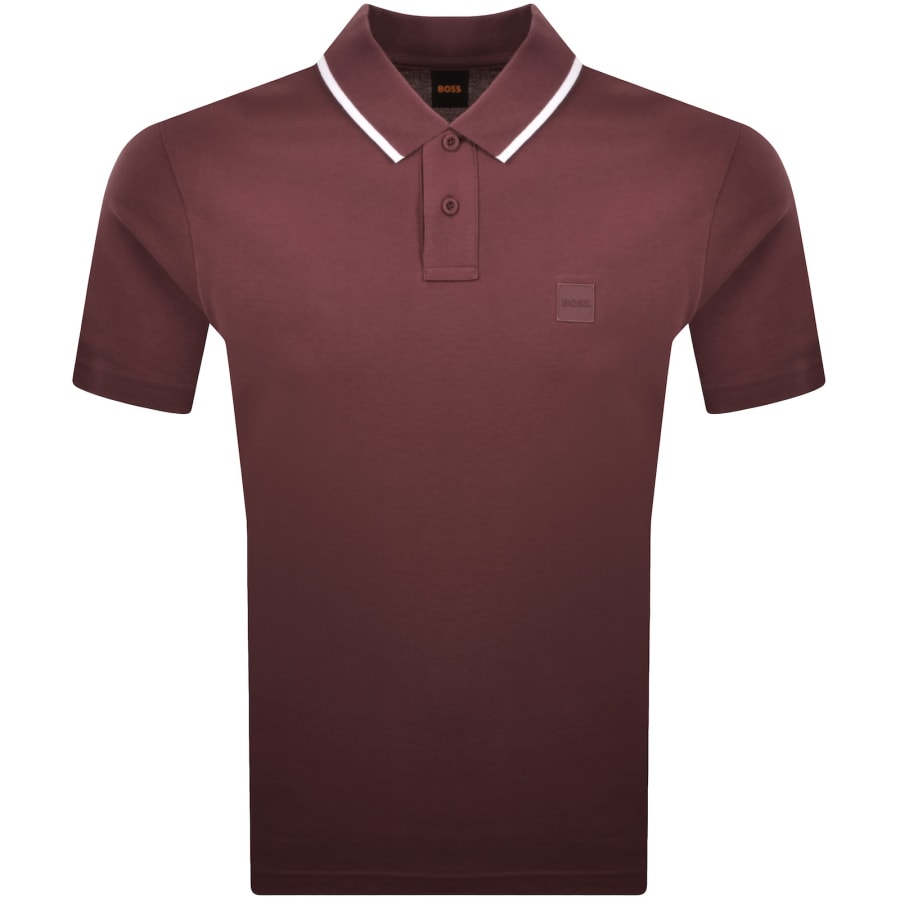 Image number 1 for BOSS Passerford Polo T Shirt Medium Red