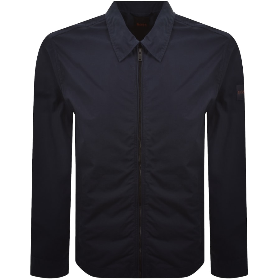 Image number 2 for BOSS Lutti Full Zip Overshirt Navy