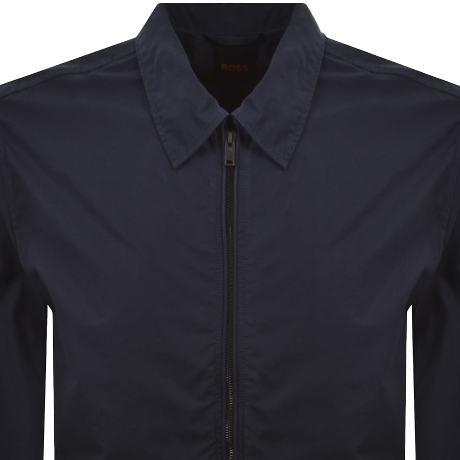 Image number 3 for BOSS Lutti Full Zip Overshirt Navy