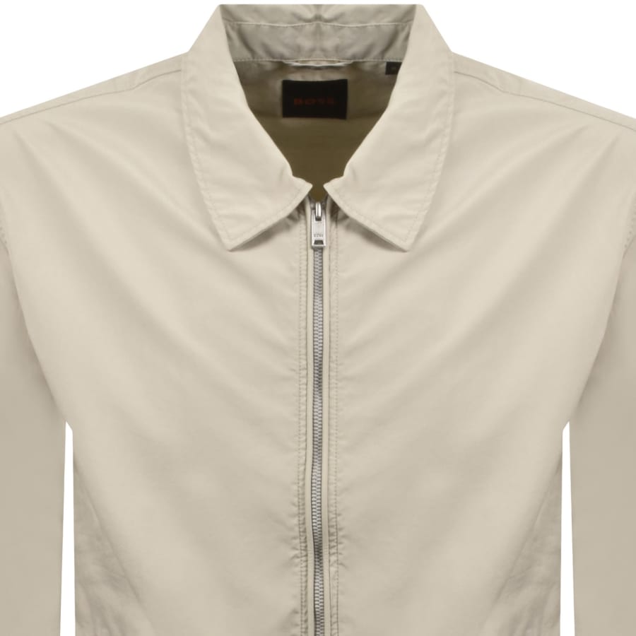 Image number 3 for BOSS Lutti Full Zip Overshirt Light Beige