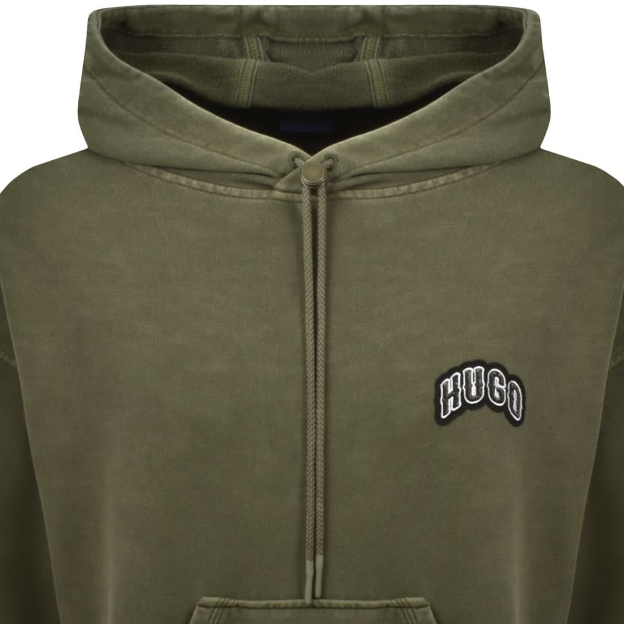 Image number 2 for HUGO Blue Nucaroo Hoodie Green