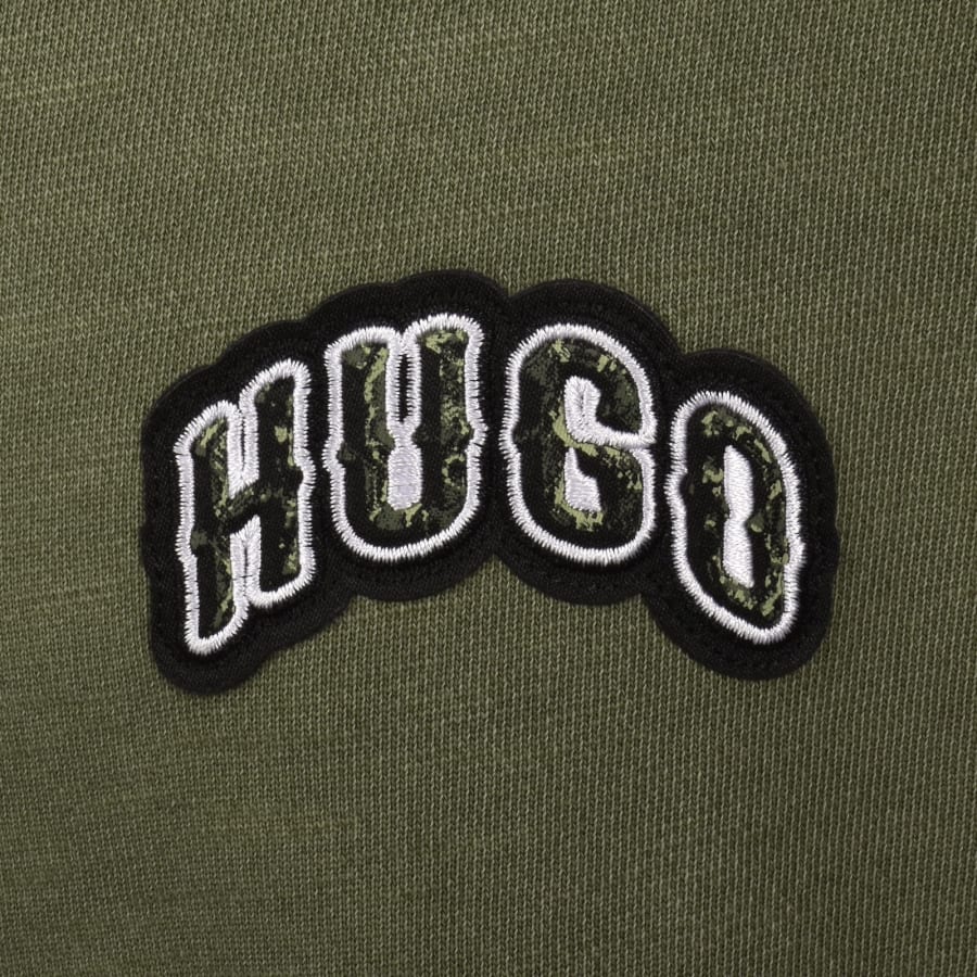 Image number 3 for HUGO Blue Nucaroo Hoodie Green