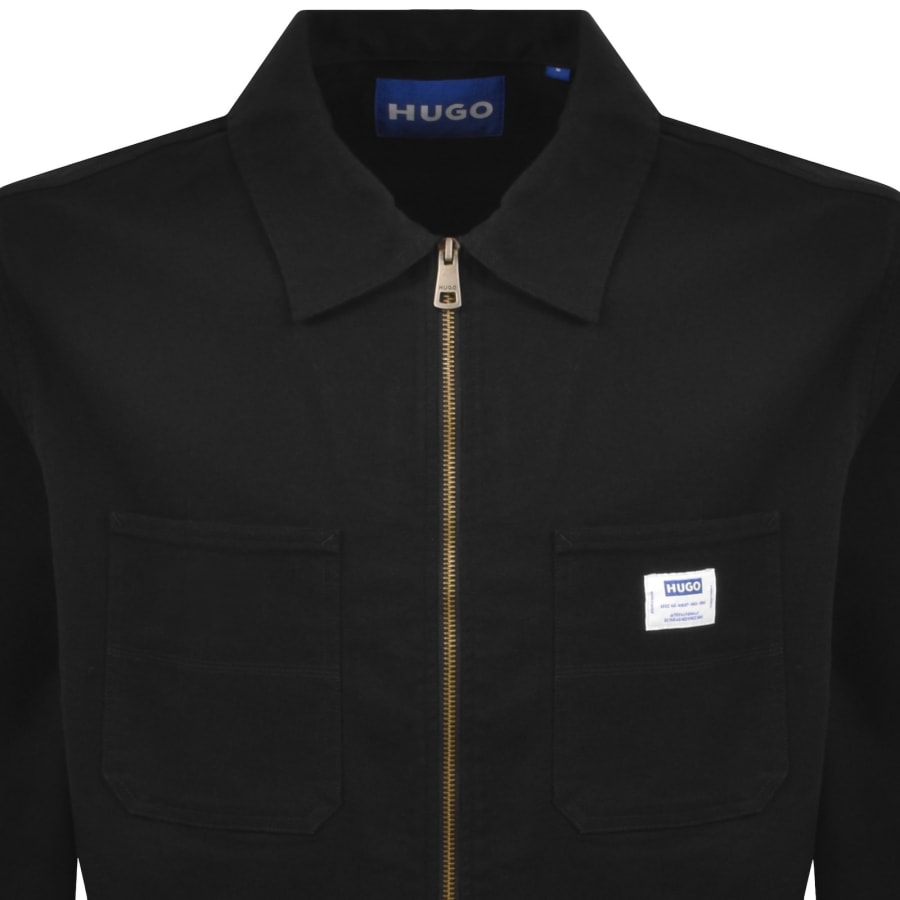 Image number 2 for HUGO Blue Ekyzone Overshirt Black
