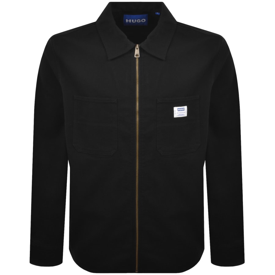 Image number 1 for HUGO Blue Ekyzone Overshirt Black