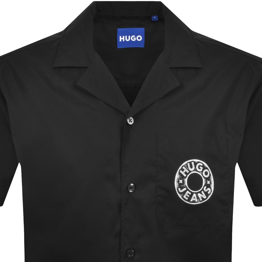 Image number 2 for HUGO Blue Short Sleeve Shirt Black