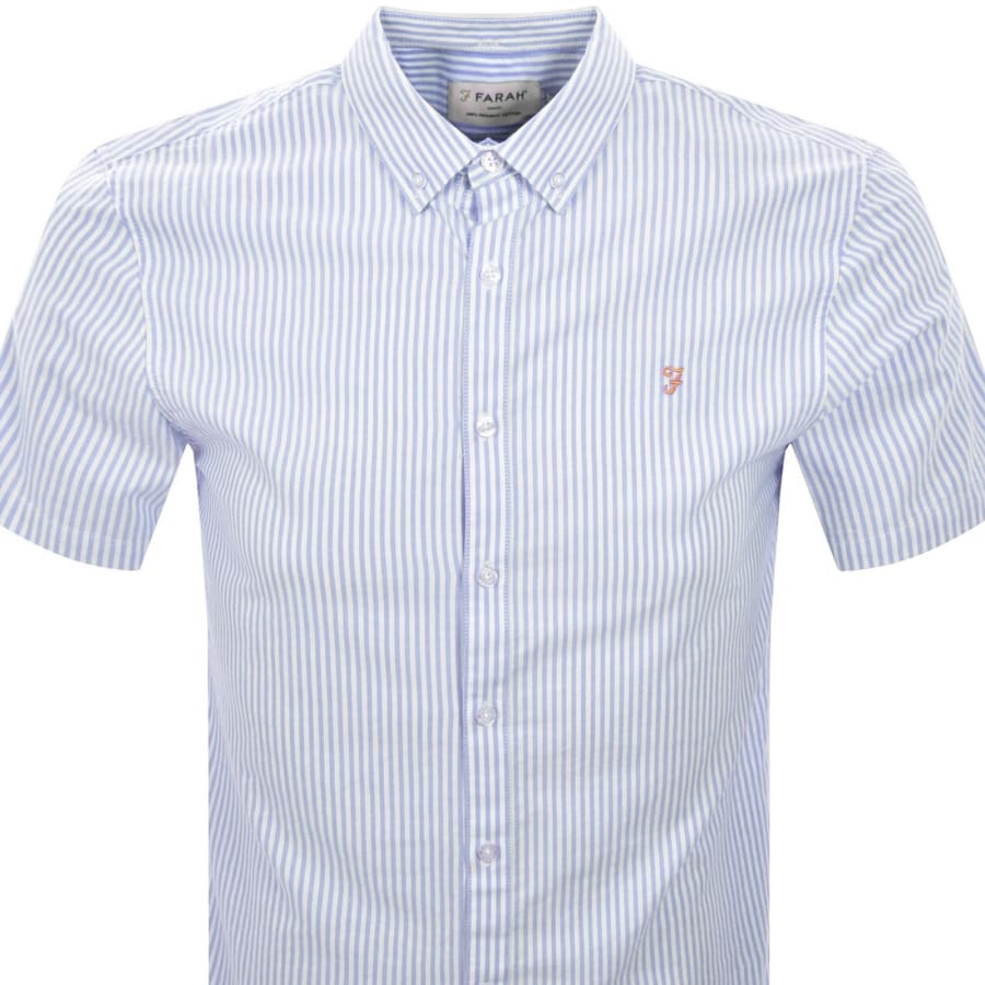 Image number 2 for Farah Brewer Short Sleeve Shirt Blue